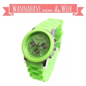Horloge Neongroen – Hippe Wannahave van de Week