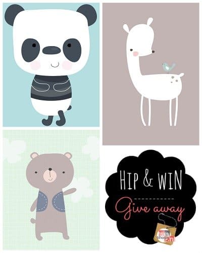 Dreumes enZo giveaway: posters met panda, beer en hert