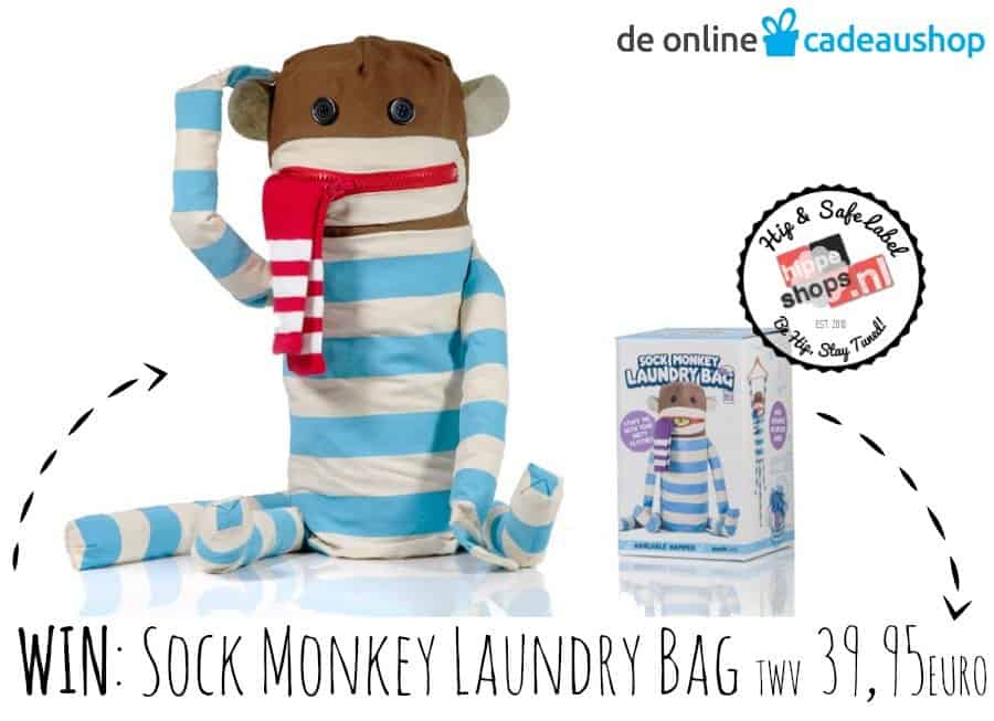 Sock Monkey Laundry Bag – de leukste waszak voor rommelaapjes