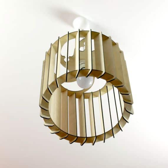 houtspul-lampenkap cilinder-