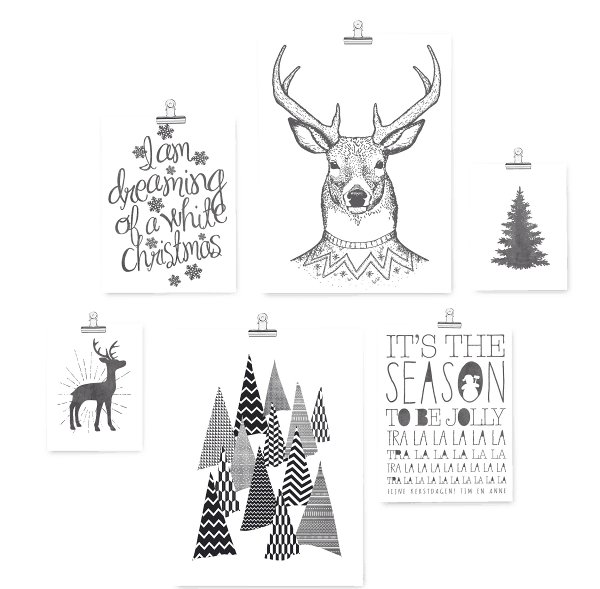 printcandykerst-posters-en-x-mas-art-prints-blackwhite