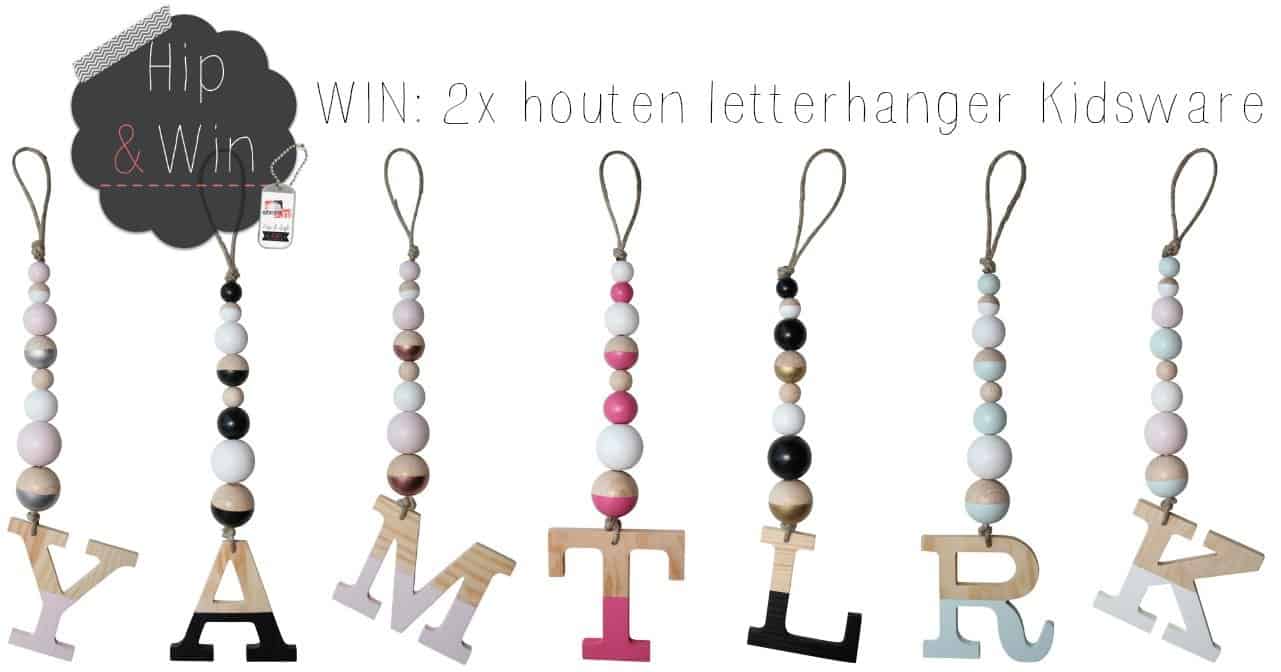 Kidsware geeft weg: Houten Letterhanger (2x)