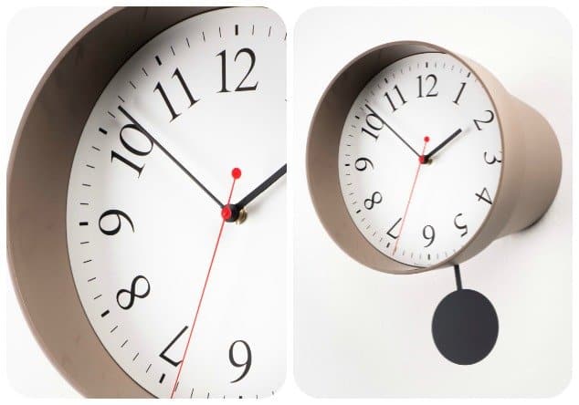 wandklok-bloempot-design