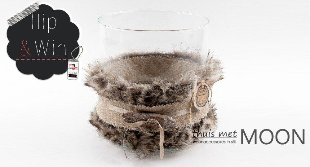Thuismetmoon giveaway: Groot Windlicht met Bont twv €29,95