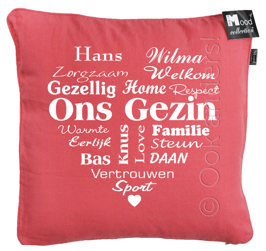 WIN: kussen met een persoonlijke touch twv €26,50