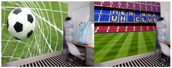 Slapen met een afbeelding van het Barca stadion, fotobehang van Muurmode.nl Muurmode-kinderkamer-hippeshops
