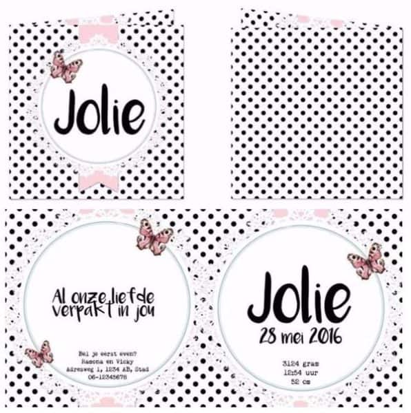 Popsjesenco_geboortekaartje_meisje Popsjesenco_geboortekaartje_meisje_Hippeshops