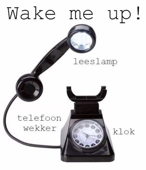Wake me up! Retro wekker met leeslamp