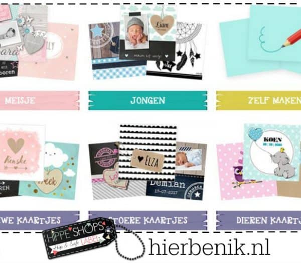 hierbenik.nl Geboortekaartjes hierbenik-hippeshops