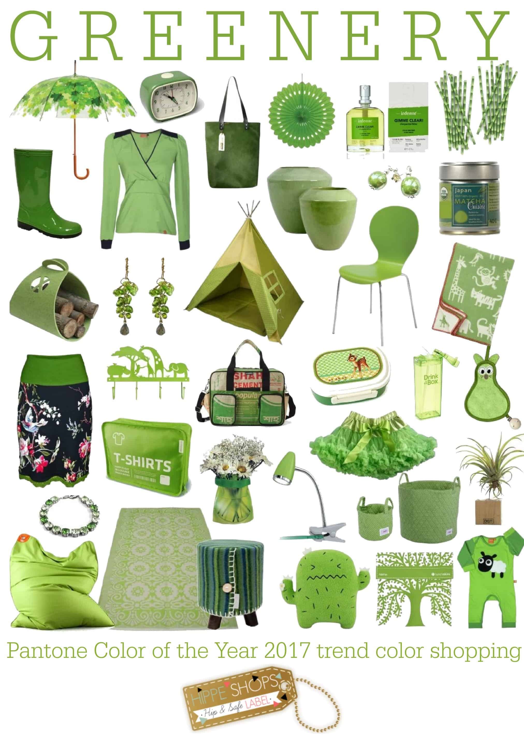 Greenery color shopping: Pantone 2017 trendkleuren