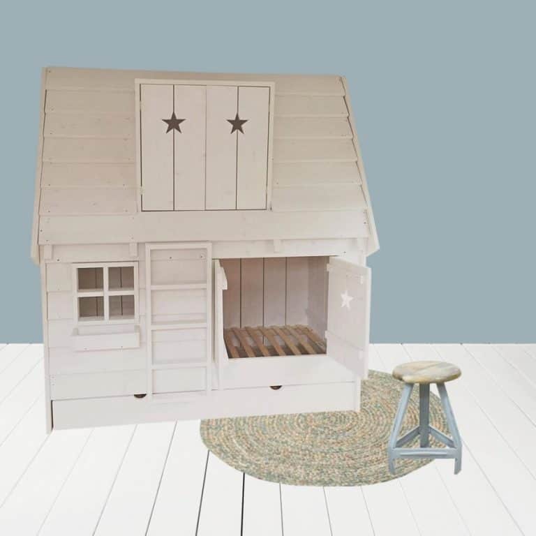 Bedstee van steigerhout met 3 slaapplaatsen