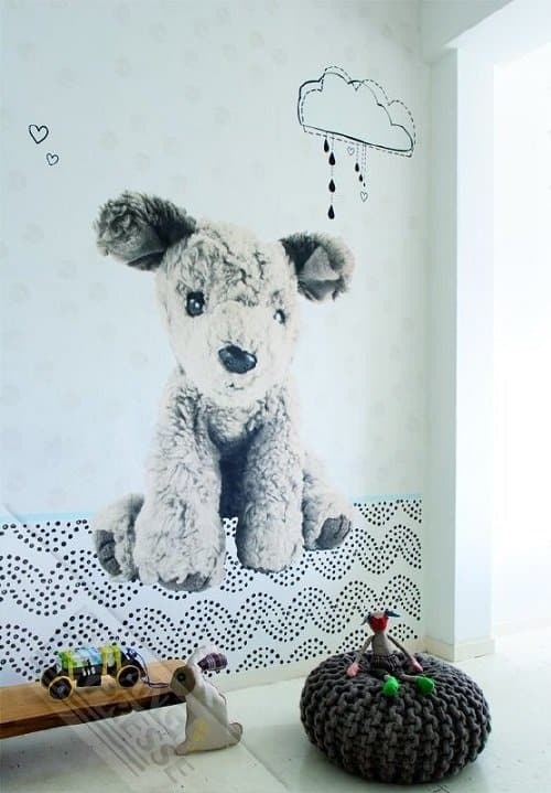 Dehuissleutel-interieur_behang_knuffel Dehuissleutel-interieur_behang_knuffel_Hippeshops