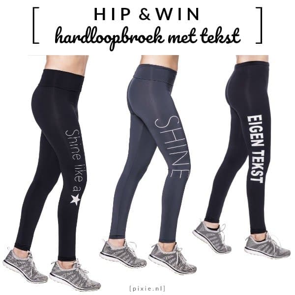 Hardloopbroek met eigen tekst twv €69,95