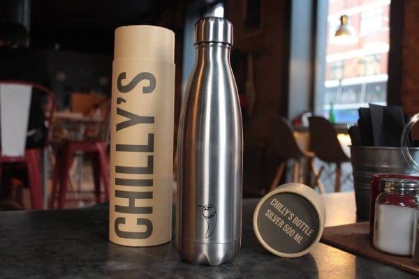 Chilly's Bottle Silver 500ml met geschenkkoker