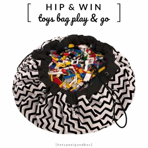 WIN: Play & Go opbergzak en speelkleed in één, zigzag black