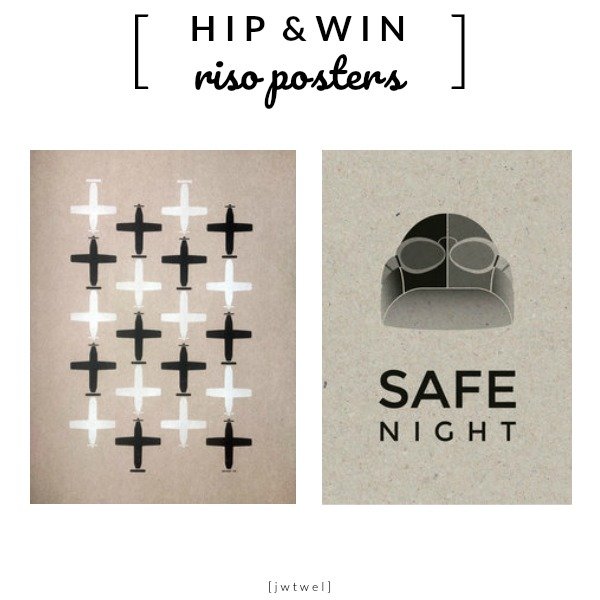 WIN: Riso Posters van jwtwel: grafische kunstwerken voor aan de muur