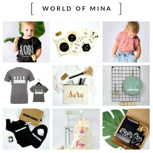 WORLD OF MINA - gepersonaliseerde cadeautjes voor klein en groot