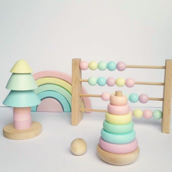houten speelgoed pastel