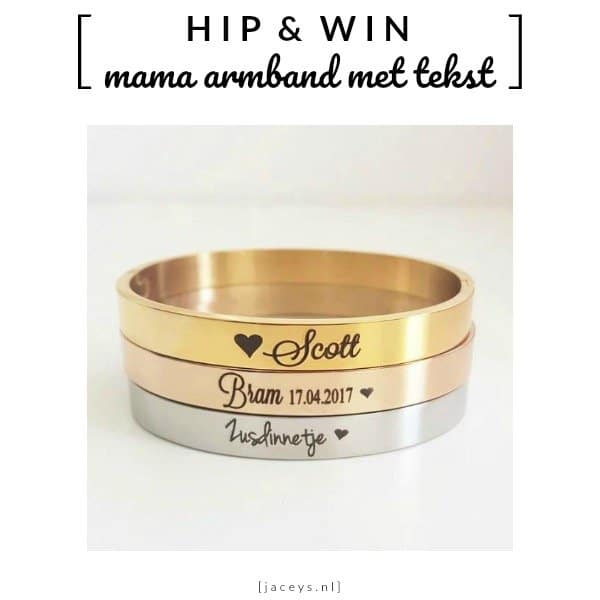 Mama armband met tekst | slavenarmband RVS (twv € 29,95)
