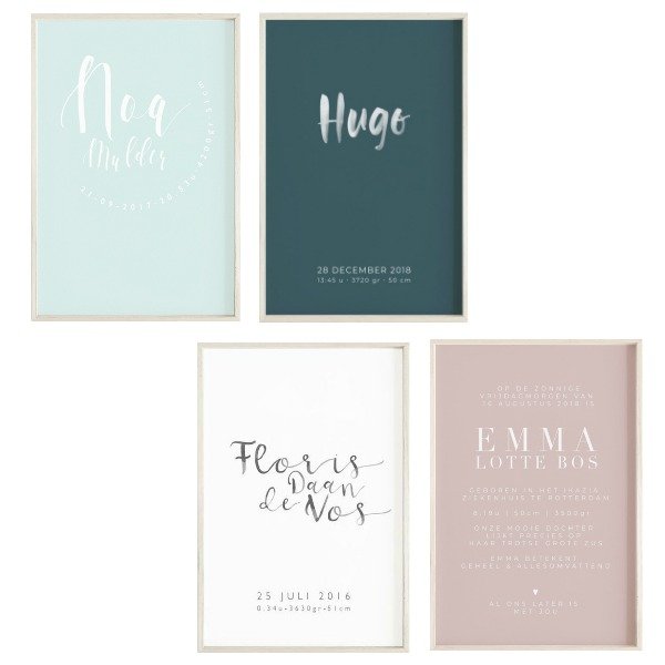 Twigandmoss geboorteposters - Hippeshops