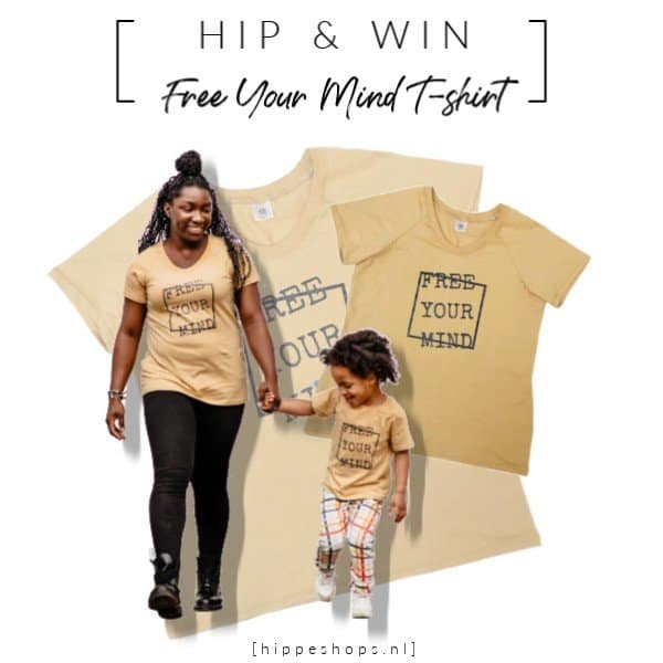 T-shirt Free Your Mind (damesmaat of kindermaat) van Lucky Leaf