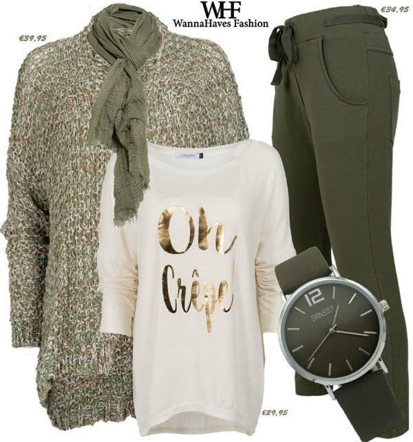 olijfgroen herfst shop the look