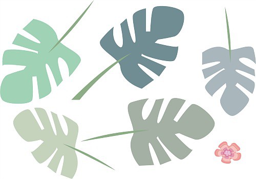 monstera blad muurstickers jungle thema
