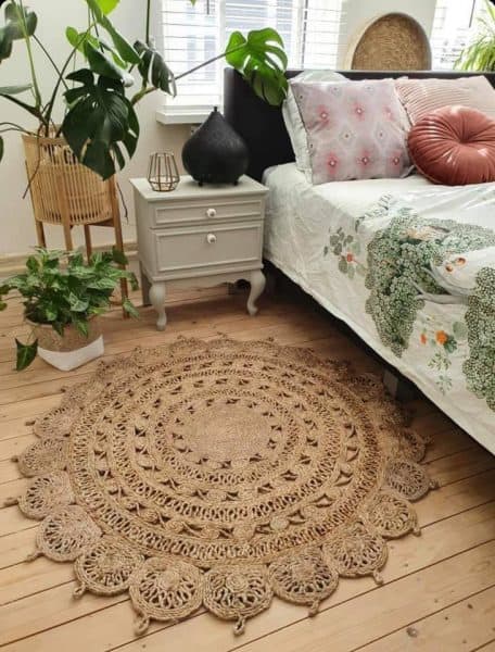 rond vloerkleed jute naturel kleurig