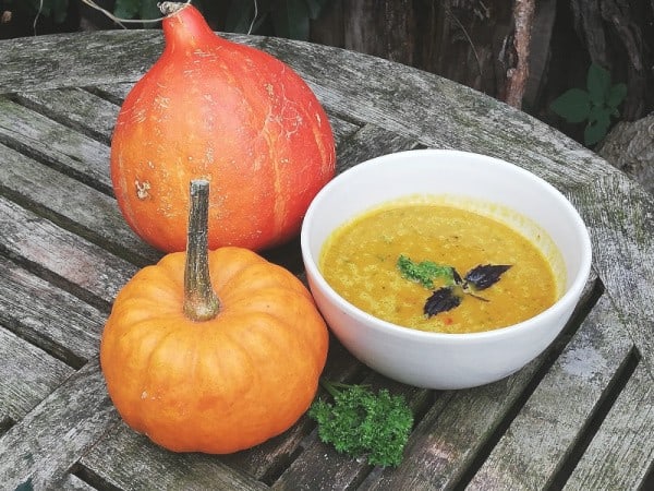 pompoensoep recept vegan pittig