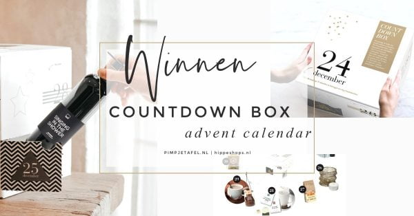 countdown box adventskalender kerstpakket pimpjetafel hippeshops