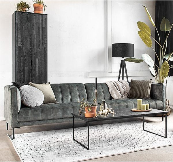 nieuwe bank 5-zits Siem in grijs/groen