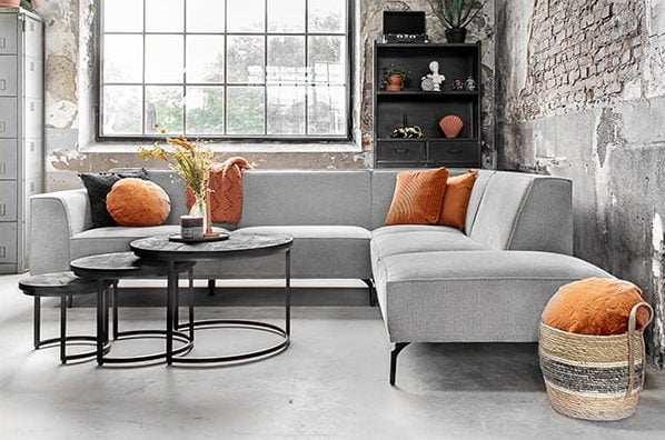 nieuwe bank sofia grijs hoekbank