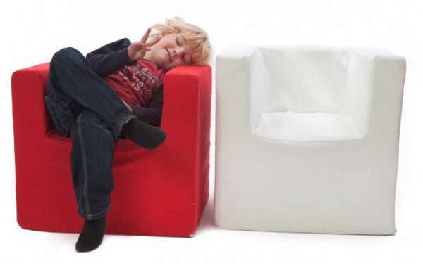 kinderfauteuil xxl rood wit