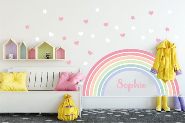 muursticker regenboog kinderkamer