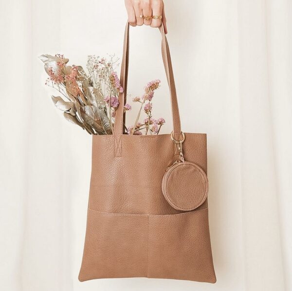 tas shopaway camel okergeel