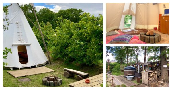 slapen in een tipi weekendje weg