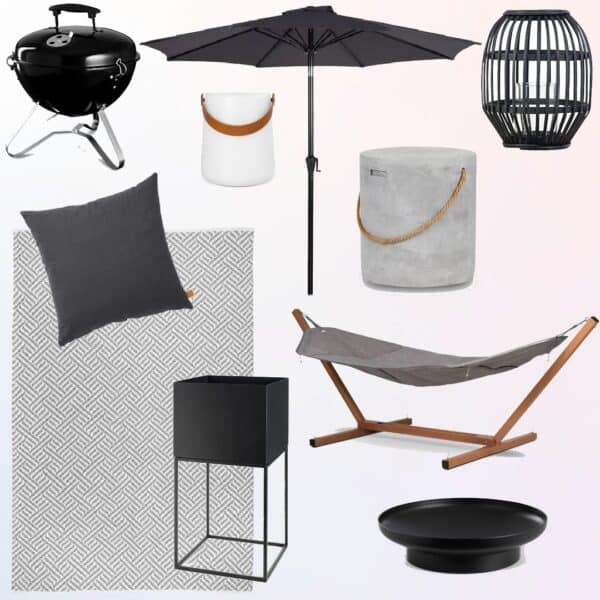 tuindecoratie zwart wit inspiratie