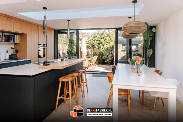 aanbouw uitbreiding keuken prefab