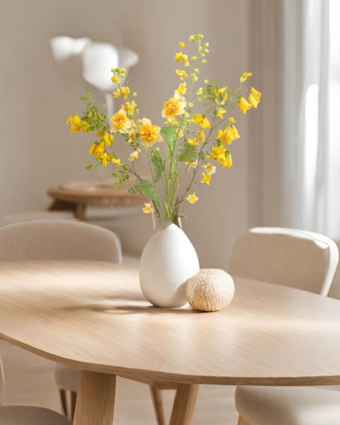 bloshing gele zijden bloemen