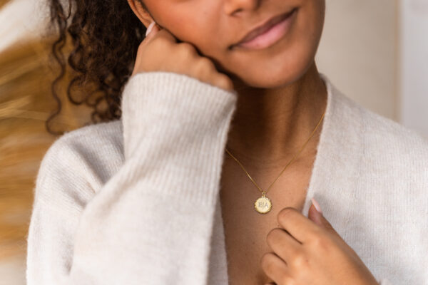 kaya sieraden ketting vintage disc goud