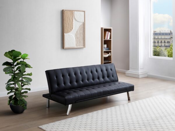 slaapbank leer