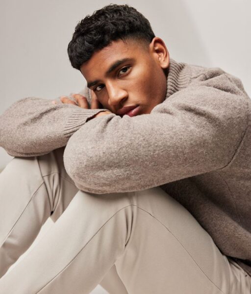 wide fit heren pantalon stretch